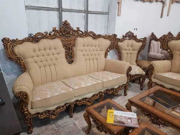 تصویر 3 از قیمت خرید مبل سلطنتی رنگ چوب + فروش ویژه